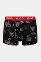 Ρούχα HUGO μποξεράκι Ανδρικό βαμβακερό με ελαστάν TRIPLET DESIGN 3-pack 50532550 μαύρο