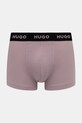 HUGO bokserki męskie bawełniane z elastanem TRUNK TRIPLET PACK 3-pack 50532611 fioletowy AA00