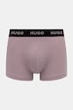 HUGO bokserki męskie bawełniane z elastanem TRUNK TRIPLET PACK 3-pack 50532611 fioletowy AA00