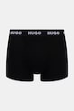 Odzież HUGO bokserki męskie bawełniane z elastanem TRUNK TRIPLET PACK 3-pack 50532611 fioletowy