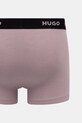 HUGO bokserki męskie bawełniane z elastanem TRUNK TRIPLET PACK 3-pack 50532611 fioletowy