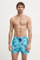 Vilebrequin pantaloni scurți de baie MOORISE Planet friendly turcoaz MSOBF107
