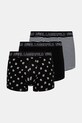 Боксери Karl Lagerfeld 3-pack трикотаж чорний A1M47042