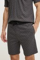 Bavlnené pyžamové šortky BOSS spodný čierna 50535739