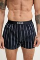 Odzież BOSS bokserki męskie bawełniane 2P Boxer Shorts EW 2-pack 50535781 granatowy
