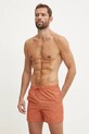 Купальні шорти Calvin Klein Planet friendly помаранчевий KM0KM01080