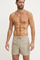 Calvin Klein szorty kąpielowe Planet friendly beżowy KM0KM01082