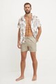 Calvin Klein szorty kąpielowe KM0KM01082 beżowy SS25