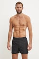 Plavkové šortky Calvin Klein Planet friendly černá KM0KM01084