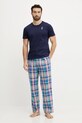 Polo Ralph Lauren pijamale de bumbac set bleumarin 714931645