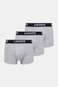 Boxerky Lacoste 3-pak pletenina sivá 5H1300