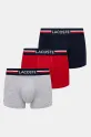 Boxerky Lacoste 3-pak pletenina tmavomodrá 5H2390