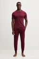 United Colors of Benetton spodnie piżamowe bawełniane 30964F00V bordowy AW25