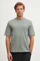 United Colors of Benetton t-shirt piżamowy bawełniany bawełna szary 30964M01W