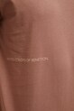 United Colors of Benetton tricou de pijama din bumbac maro 30964M01W