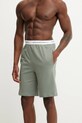 United Colors of Benetton pantaloni scurți de pijama din bumbac 30964900D verde SS25