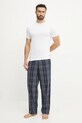 BOSS pantaloni pijama bumbac 50540594 bleumarin SS25