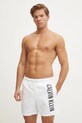 Plavkové šortky Calvin Klein KM0KM01092 bílá SS25