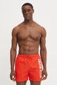 Calvin Klein szorty kąpielowe Planet friendly pomarańczowy KM0KM01092