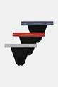 Tanga Calvin Klein Underwear 3-pack potisk černá LV00NB4386