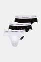 Calvin Klein Underwear priliehavé boxerky pánske bavlnené s elastanom 3-pak biela LV00NB4388