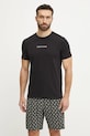 Emporio Armani Underwear pizsama mintás fekete EM000400.AF10793