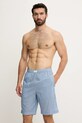 United Colors of Benetton pantaloni scurți de pijama din bumbac fund albastru 4XGJ49006