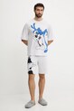 United Colors of Benetton pijamale de bumbac 30964P02V gri SS25