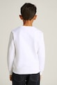 Calvin Klein Jeans bluza bawełniana dziecięca 0 biały IB0IB02375.PPYA