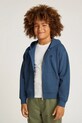 Дитяча кофта Calvin Klein Jeans 0 з капюшоном темно-синій IB0IB02379.128.176.PPYA