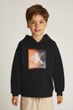 Detská bavlnená mikina Calvin Klein Jeans 0 bavlna čierna IB0IB02380.128.176.PPYA