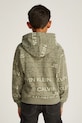Детская хлопковая кофта Calvin Klein Jeans 0 зелёный IB0IB02381.116.PPYA