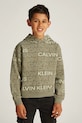 Дитяча бавовняна кофта Calvin Klein Jeans 0 візерунок зелений IB0IB02381.128.176.PPYA