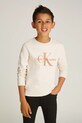 Детская хлопковая кофта Calvin Klein Jeans 0 хлопок бежевый IU0IU00675.PPYA