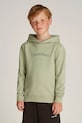Детская хлопковая кофта Calvin Klein Jeans 0 с капюшоном зелёный IU0IU00679.128.176.PPYA
