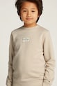Detská mikina Tommy Hilfiger bez kapucne béžová KB0KB09315.128.176.PPYA