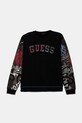 Guess bluza bawełniana dziecięca wzorzyste czarny L5RQ01.KA6R4.PPYA