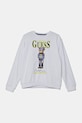 Παιδική βαμβακερή μπλούζα Guess χωρίς κουκούλα λευκό L5RQ06.KAD74.PPYA