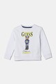 Guess hanorac de bumbac pentru copii print alb N5RQ05.KAD74.PPYA