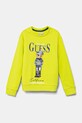 Detská bavlnená mikina Guess bavlna zelená N5RQ05.KAD74.PPYA