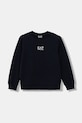 Detská bavlnená mikina EA7 Emporio Armani bavlna tmavomodrá 7B000025.AF10380