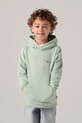 Levi's bluza dziecięca MINI BATWING PULL OVER HOO z kapturem zielony 8EK422