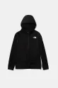 Παιδική μπλούζα The North Face MOUNTAIN ATHLETICS FULL ZIP HOODIE με κουκούλα μαύρο NF0A89HZKY41