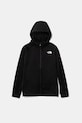 The North Face bluza dziecięca MOUNTAIN ATHLETICS FULL ZIP HOODIE z kapturem czarny NF0A89HZKY41