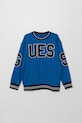 Dětská bavlněná mikina Guess bez kapuce modrá L5GQ04.KA6R4.PPYA