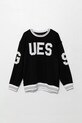 Guess bluza bawełniana dziecięca aplikacja czarny L5GQ04.KA6R4.PPYA