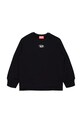 Детская хлопковая кофта Diesel SMACSISOD OVER SWEAT-SHIRT хлопок чёрный J02024