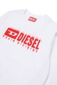 CHLAPEC Dětská bavlněná mikina Diesel SGINNL8 OVER SWEAT-SHIRT J02040 bílá