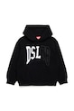 Дитяча бавовняна кофта Diesel SBOXTHOOD OVER SWEAT-SHIRT бавовна чорний J02226