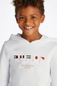 Tommy Hilfiger hanorac de bumbac pentru copii KB0KB09576.128.176.PPYA alb